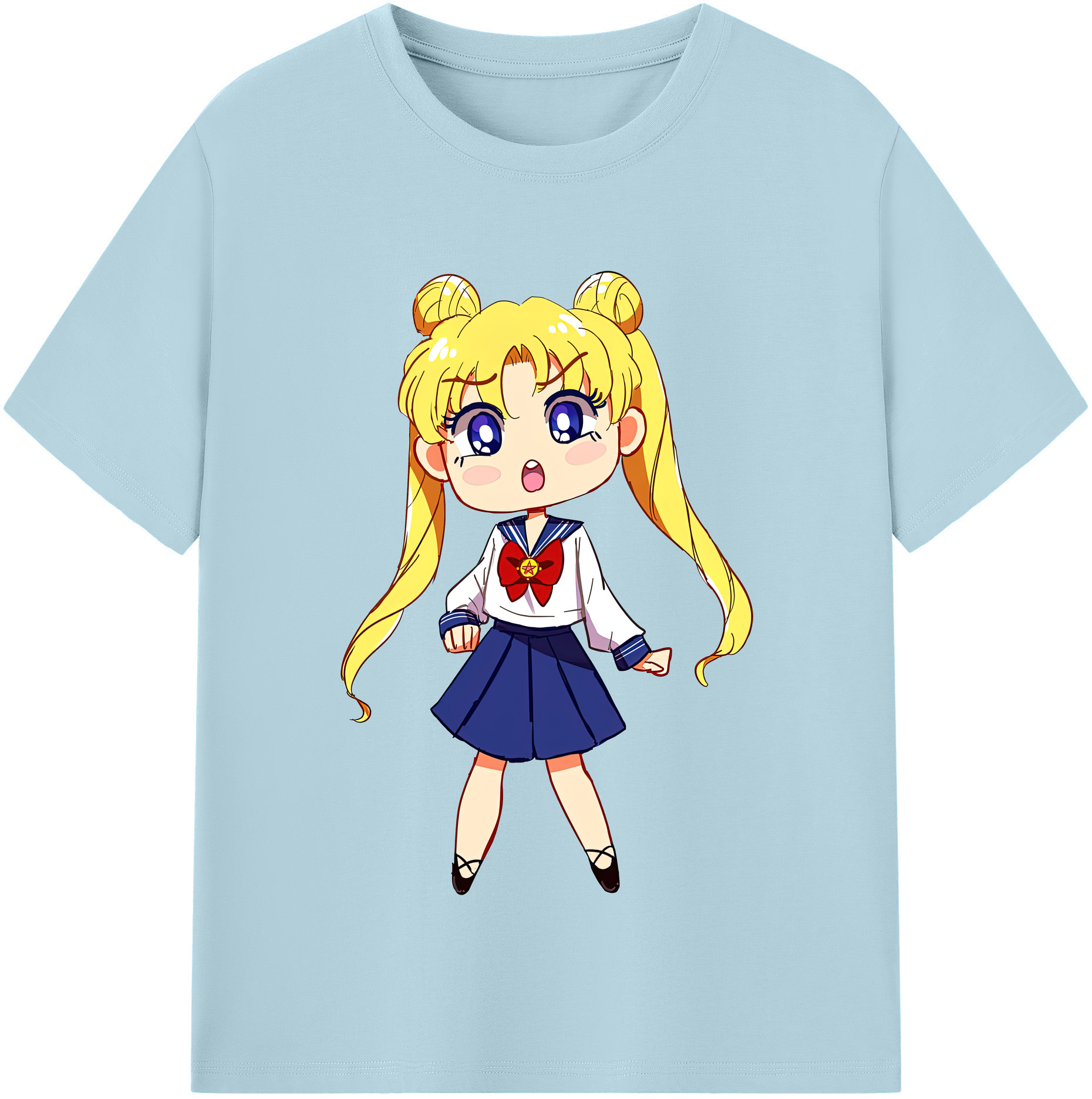 （画像用） 美少女戦士セーラームーン 愛野 美奈子 あいの みなこ Sailor Moon Aino Minako 綿100％半袖Tシャツ（フロントプリント）